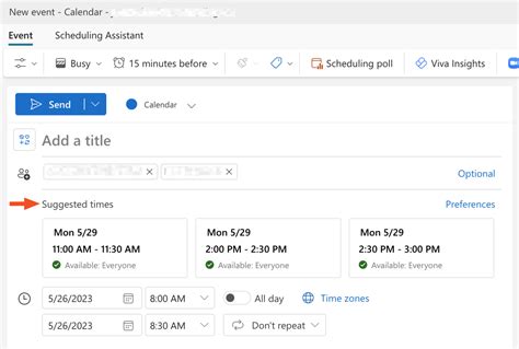 Select Scheduling Assistant from the Ribbon. . Add scheduling assistant to outlook ribbon